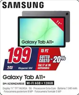 Trony Samsung Galaxy Tab A11+ offerta