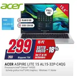 Trony Acer Aspire Lite 15 AL15-32P-C4QG offerta
