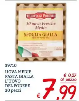 Zona Uova medie pasta gialla l'uovo del podere offerta
