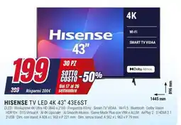 Trony Hisense TV LED 4K 43" offerta