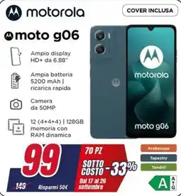 Trony motorola moto g06 offerta