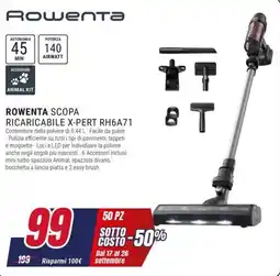 Trony Rowenta scopa ricaricabile x-pert rh6a71 offerta
