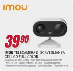 Trony Imou telecamera di sorveglianza cell go full color offerta