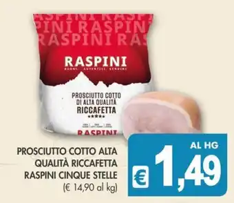 Prosciutto cotto alta qualità riccafetta Raspini cinque stelle