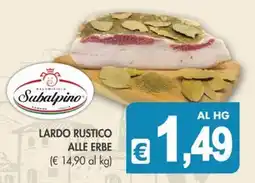 PrestoFresco Lardo rustico alle erbe Subalpino offerta