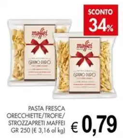 PrestoFresco Pasta fresca orecchiette/trofie/strozzapreti maffei offerta