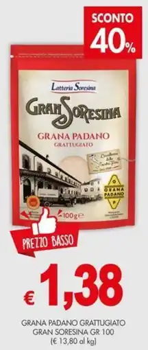 PrestoFresco Grana Padano Grattugiato Gran SoreSina offerta