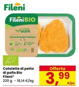 Despar Cotolette di petto di pollo Bio Fileni offerta