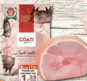 CTS Supermercati Prosciutto cotto offerta