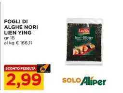 Alì Supermercati Fogli di alghe nori Lien Ying offerta