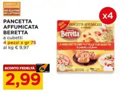 Alì Supermercati Pancetta affumicata Beretta a cubetti offerta