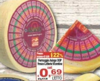 CTS Supermercati Formaggio asiago dop offerta