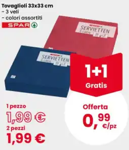 Interspar Tovaglioli SPAR offerta