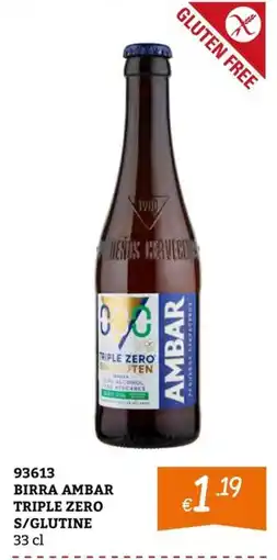 Zona Birra Ambar Triple Zero S/glutine offerta