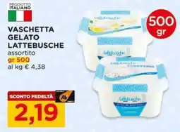 Alì Supermercati Vaschetta gelato Lattebusche assortito offerta