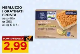 Alì Supermercati Merluzzo i gratinati frosta offerta