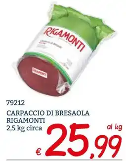 Zona Carpaccio di bresaola Rigamonti offerta