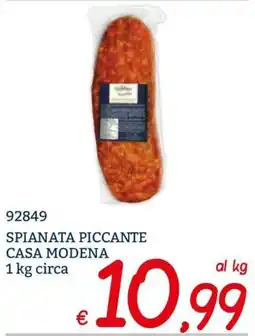 Zona Spianata piccante Casa Modena offerta