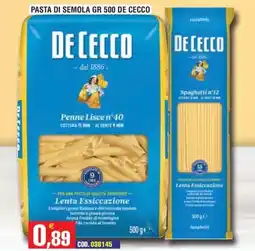 Immenso Cash Penne Liscie n°40 De Cecco offerta