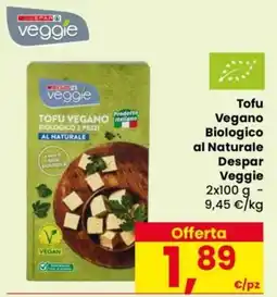 Despar Tofu Vegano Biologico Despar Veggie offerta