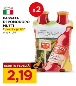 Alì Supermercati Passata di pomodoro Mutti offerta