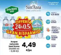 Interspar Acqua naturale Sant'Anna offerta