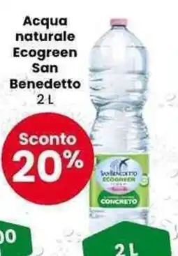Interspar Acqua naturale Ecogreen San Benedetto offerta
