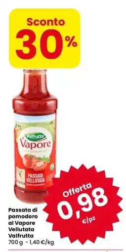 Despar Passata di pomodoro al Vapore Vellutata Valfrutta offerta