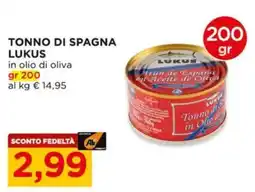 Alì Supermercati Tonno di Spagna Lukus offerta
