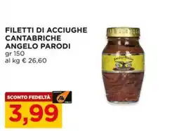 Alì Supermercati Filetti di acciughe cantabrichie Angelo Parodi offerta