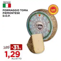 Alì Supermercati Formaggio Toma Piemontese D.O.P. offerta