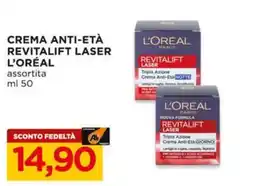 Alì Supermercati Crema anti-età Revitalift Laser L'Oréal offerta