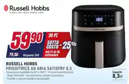 Trony Russell Hobbs friggitrice ad aria satisfry 8.3 offerta