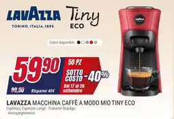 Trony Lavazza macchina caffè a modo mio tiny eco offerta