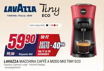 Lavazza macchina caffè a modo mio tiny eco