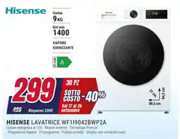 Trony Hisense lavatrice wf1i9042bwp2a offerta