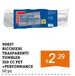 Zona Bicchieri trasparenti tumbler +performance offerta