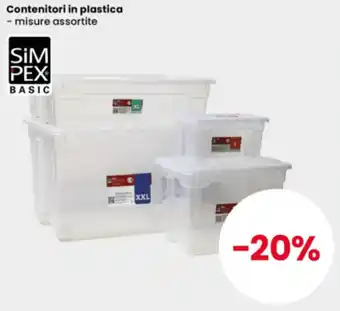 Contenitori in plastica SiMPEX BASIC