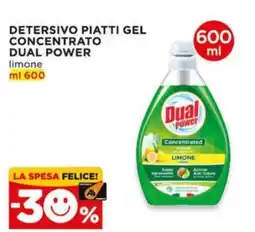 Alì Supermercati Detersivo piatti gel concentrato dual power limone offerta