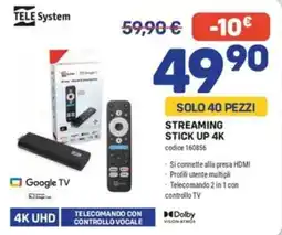 FreeShop Streaming Stick Up 4K Google TV offerta