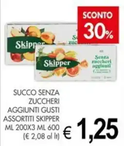 PrestoFresco Succo senza zuccheri aggiunti gusti assortiti Skipper offerta