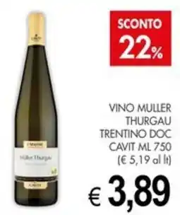 PrestoFresco Vino Muller Thurgau offerta