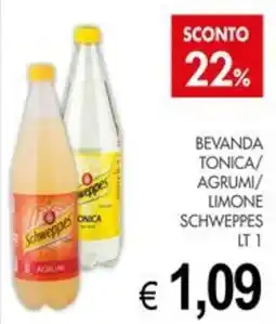 PrestoFresco Beveranda tonica agrumi limone schweppes offerta