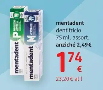 Mentadent dentifricio