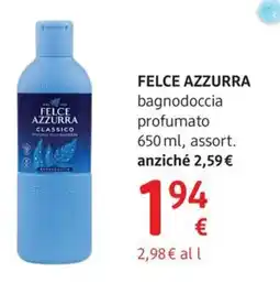 dm drogerie markt Felce Azzurra bagnodoccia profumato classico offerta