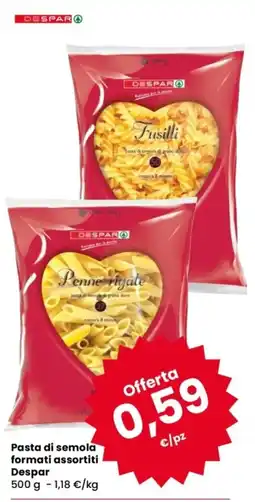 Despar Pasta di semola formati assortiti Despar offerta