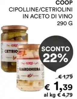 In Coop Cipolline/Cetriolini in aceto di vino offerta
