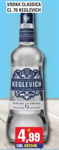Immenso Cash Vodka classica Keglevich offerta