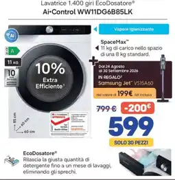 FreeShop Lavatrice 1.400 giri EcoDosatore Ai-Control offerta