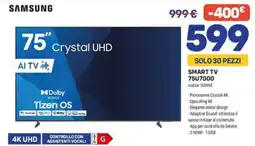 FreeShop Samsung 75" Crystal UHD offerta